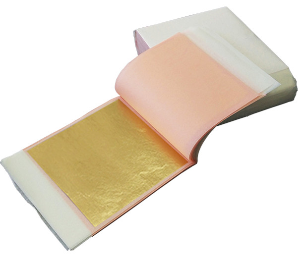 24K food decoration gold leaf 8x8cm booklet cake back decoration gold foil drink coffee hot pot healthy fashion gold leaf
