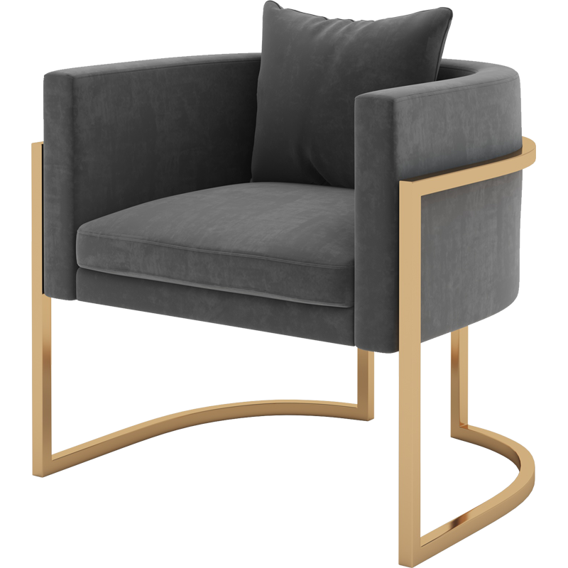 High quality modern velvet design living room furniture lounge accent arm chair salon sofa 4 pieces waiting chairs