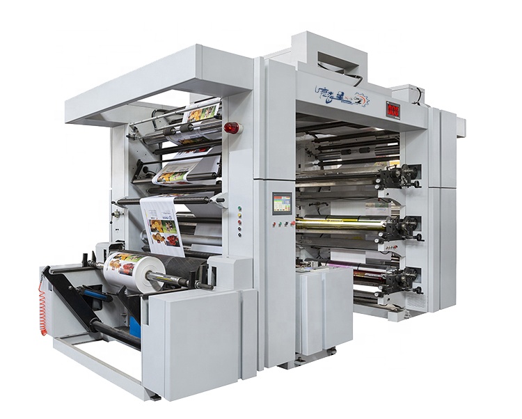 High Speed 6 Color Kraft Paper/PE Bag Flexographic Printing Machine