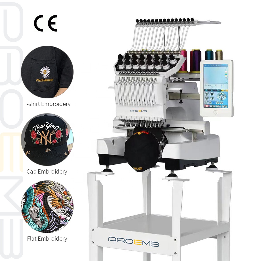 PROEMB best servise cap embroidery machine Computerized embroidery machine clothes single head Embroidery machine
