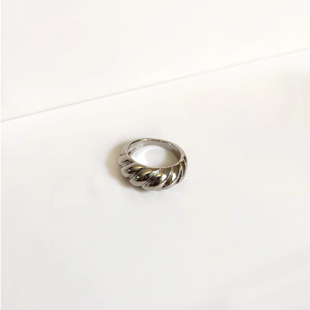 Gold Silver Color Twisted Croissants Rings Threads Geometric Rings for Women Minimalist Chunky Rings Vintage Jewelry