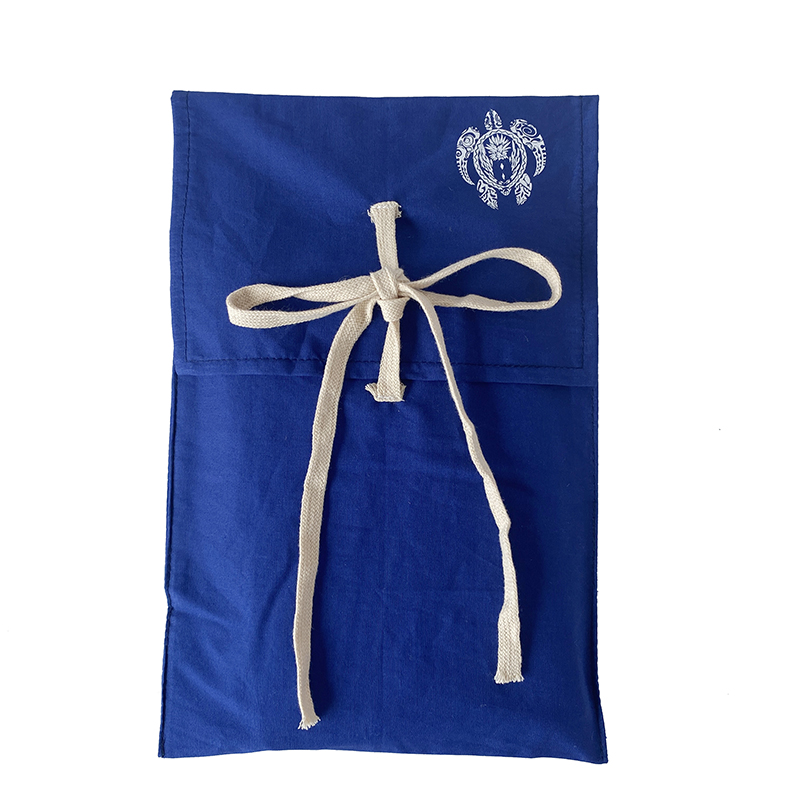 Accept Custom Logo and Design Cotton Shoes Flap Bags with Rope Closure