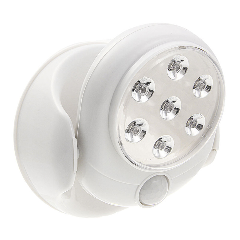New Cordless Motion Sensor 7 Led Night Light Ceiling Wall Easy Mounted Night Lamp 360 Degree Rotation