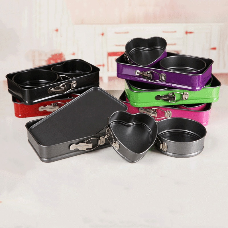 3d rose red baking set mousse round heart shape carbon steel mold for cake