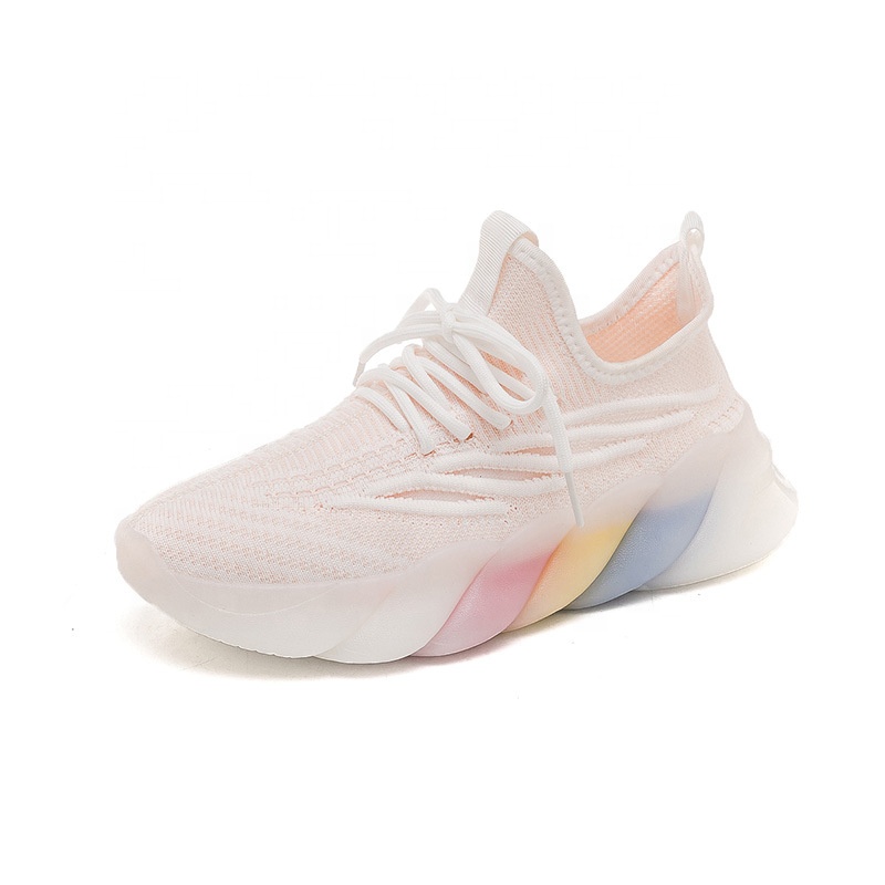 2021 New Daddy Shoes All-match flying woven Sneakers White Sport Shoes Fashion Casual For Women