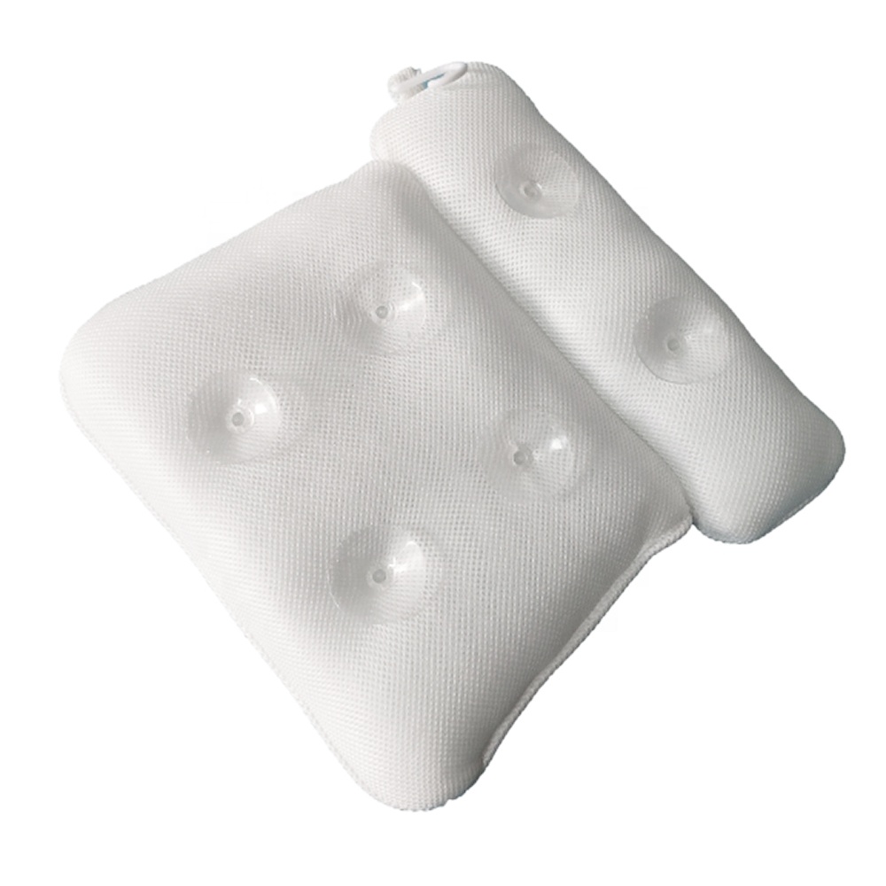 Hot Selling Soft Cushioned Bath Tub 3d Air Mesh Washable Spa Bath Pillow