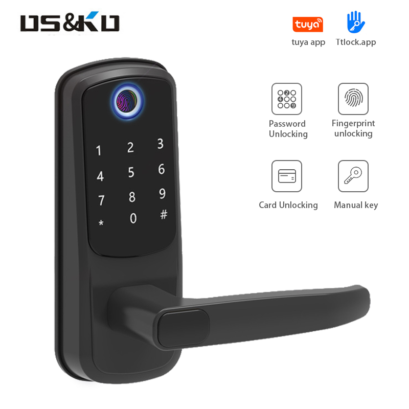 Алюминиевый ttlock печатная плата цифровая клавиатура ручка ключ карта отпечаток пальца Wi-Fi код времени умная дверь биометрический Интеллектуальный bt замок