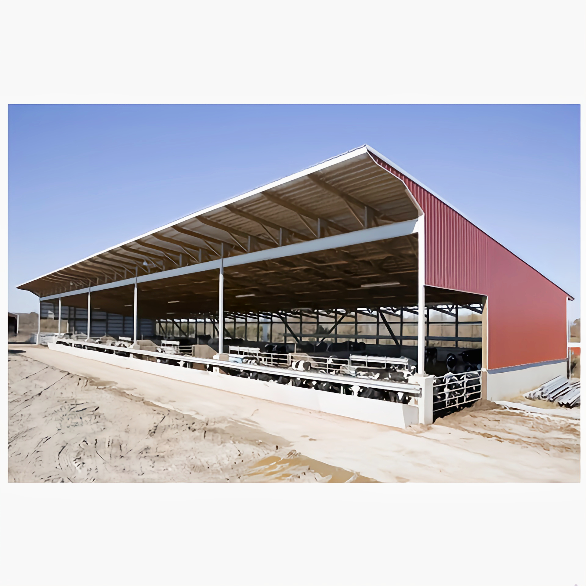 Low Cost Hot Dipped Galvanized Light Steel Structure Buildings Steel Shed Structure