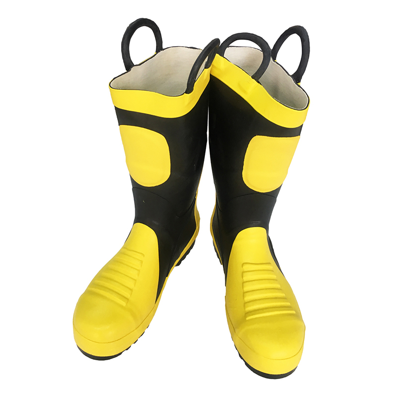 Professional Firefighter Suits with Steel Toe Anti-Slip Design Boots for Hazardous Environments
