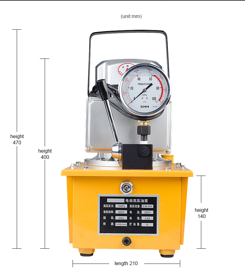 EMEADS High Quality 70Mpa Single Loop Hydraulic Electrical Oil Pump