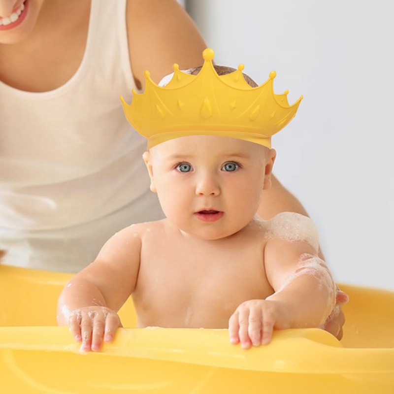 Wellfine Baby Shower Cap Children Wash Hair Bathing Protection Hat Waterproof Adjustable Kids Baby Bath Cap