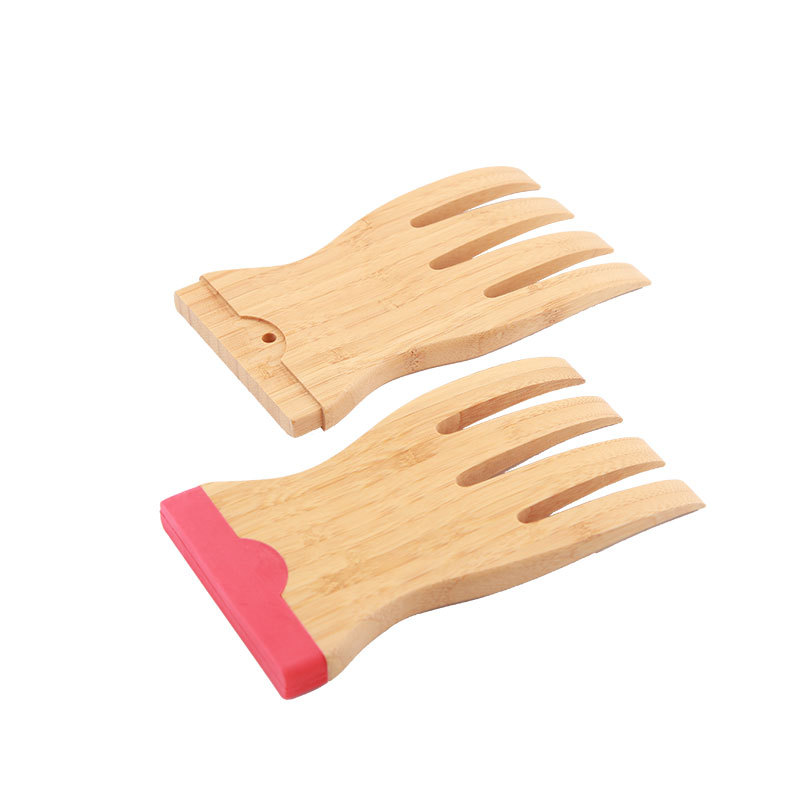 Home kitchen tools Kitchen Using Eco-Friendly Bamboo Salad Hands