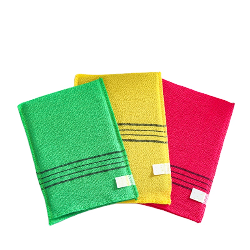 1/4PCS Double-sided Towel Korean Exfoliating Bath Washcloth Body Scrub Shower Towel Portable For Adults Coarse Grain Towel