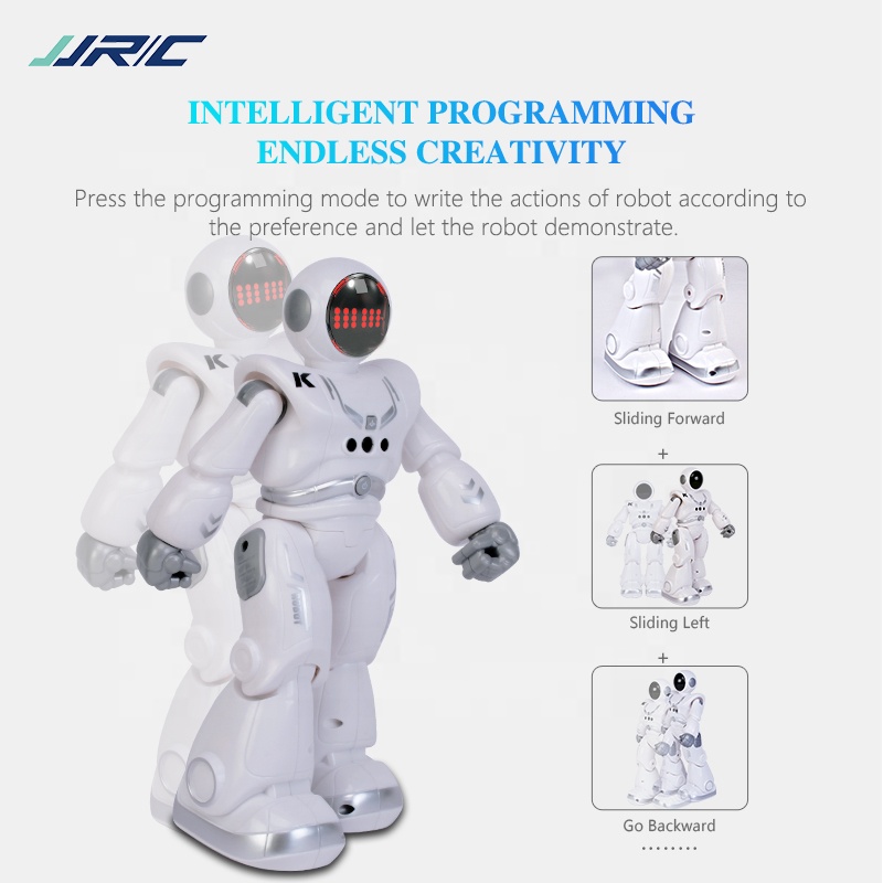 Amiqi JJRC R18 Fight Dancing Cartoon Humanoid Human Dinosaur Ai Remote Control Transform Kit Flying Tank Talking Toy Robot