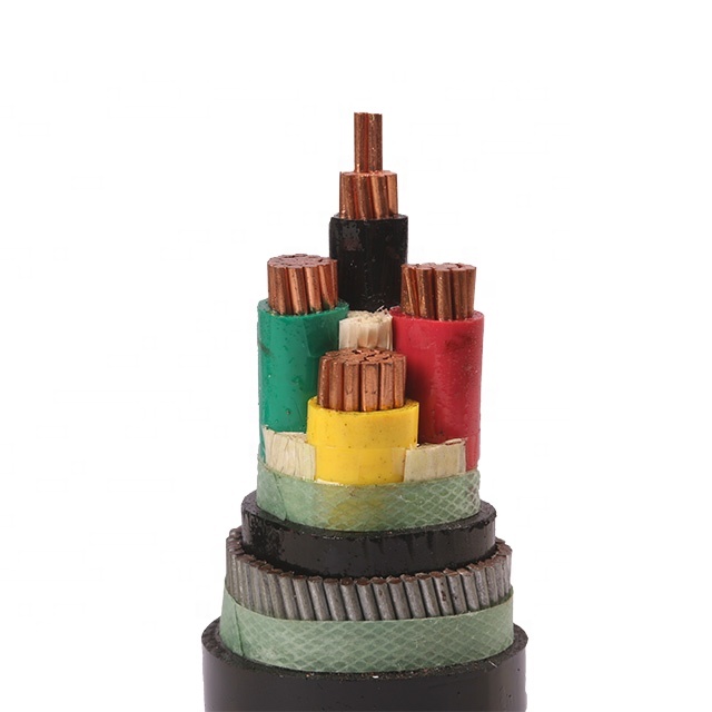 0,6/1kV 4 ядра медный провод с ПВХ изоляцией бронированный стальной лентой ПВХ силового кабеля