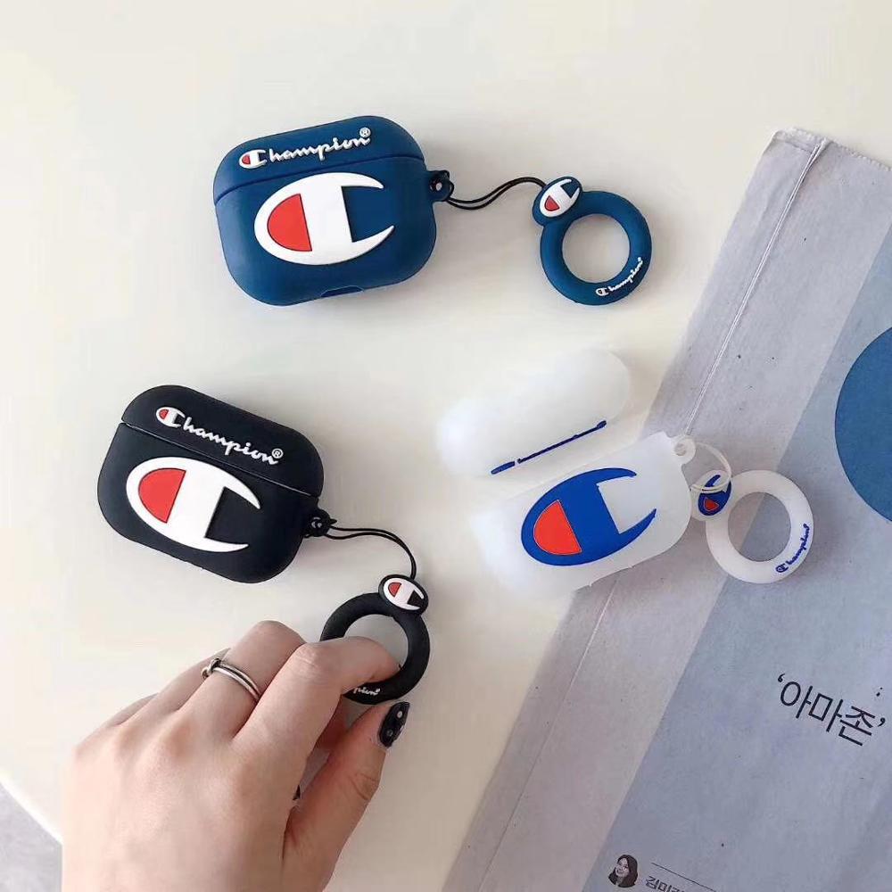Лидер продаж 2020, чехол для AirPod, забавный защитный чехол с 3D рисунком чемпиона для Apple Airpods 1/2