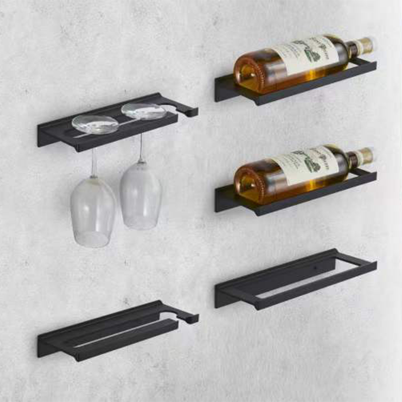 wall wine glass bottle rack Wine Display Shelf Bracket Support Wall aluminium wine display rack