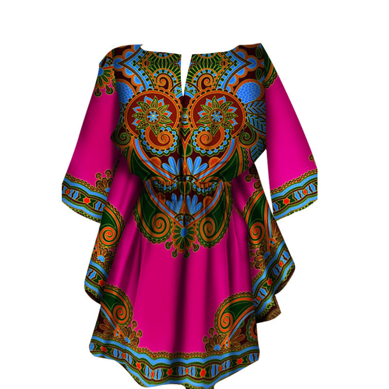 National Pattern Printed Mini Dress Lace Mini Dress Custom Wholesaler 2021 Hot Sale African Wax Black Casual