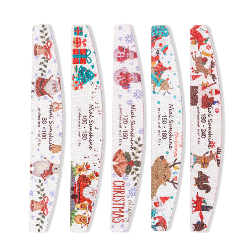 2021 Double Sided Polishing Strips Nail Art Tools For Christmas Washable Christmas Nail File