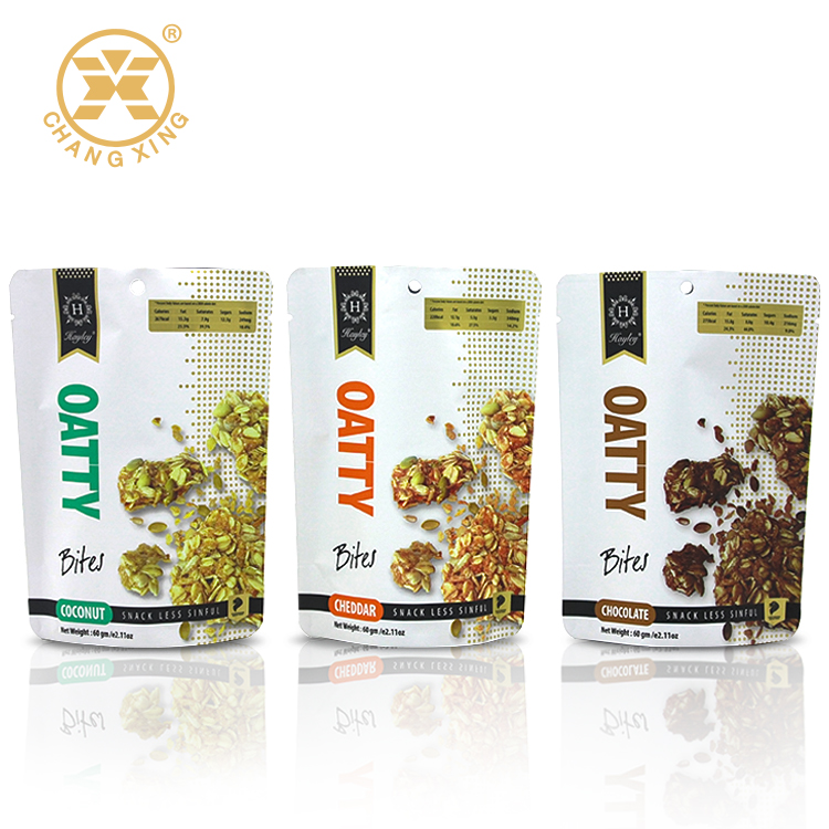 Custom Printed Food Grade Ziplock snack Custom Plastic Pouch Packaging Foil Food Packing Bag