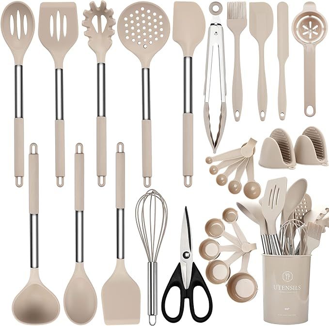 28pcs/Set Kitchen Gadgets Tools Kitchenware Non Stick Heat Resistant Kitchen Utensils Set Silicone Cooking Utensils