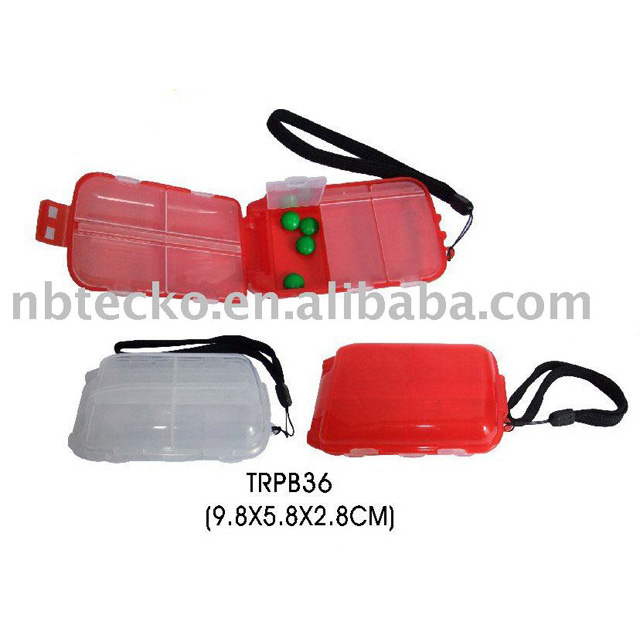 plastic pill box with lanyard for promotional