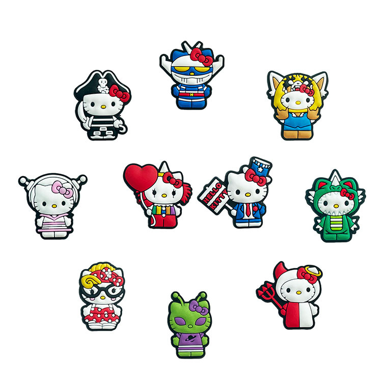 Оптовая продажа с завода Hello Kitty, персонализированные подвески для обуви из ПВХ на заказ, украшение для обуви в подарок для детской вечеринки