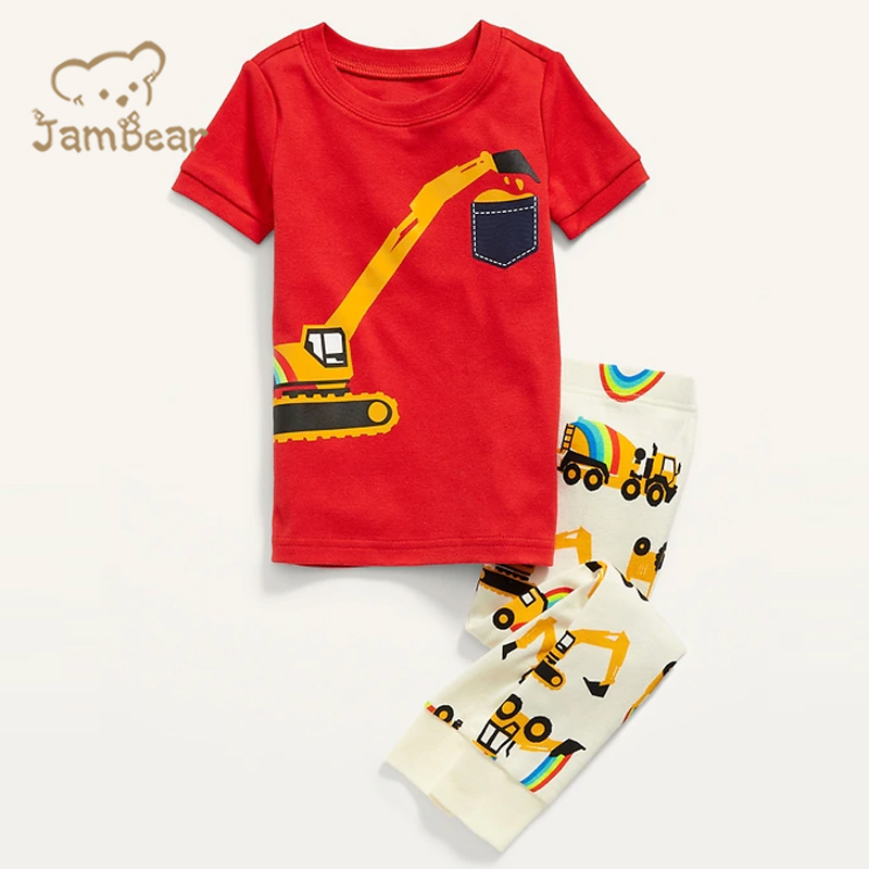 Jambear органические напечатанные таможней Детские подштанники, комплект на весну и осень, новинка, детское нижнее белье, набор бамбука хлопка; Комплект детской одежды