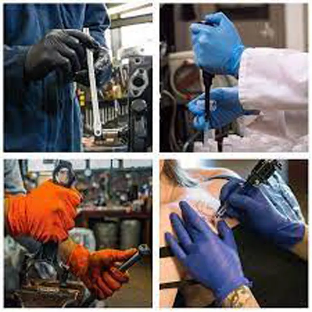 Wholesale Automobile Industrial Shop Black Nitrile Synthetic Use Garage Nonmedical Heavy Car Repair Use Tool Gloves