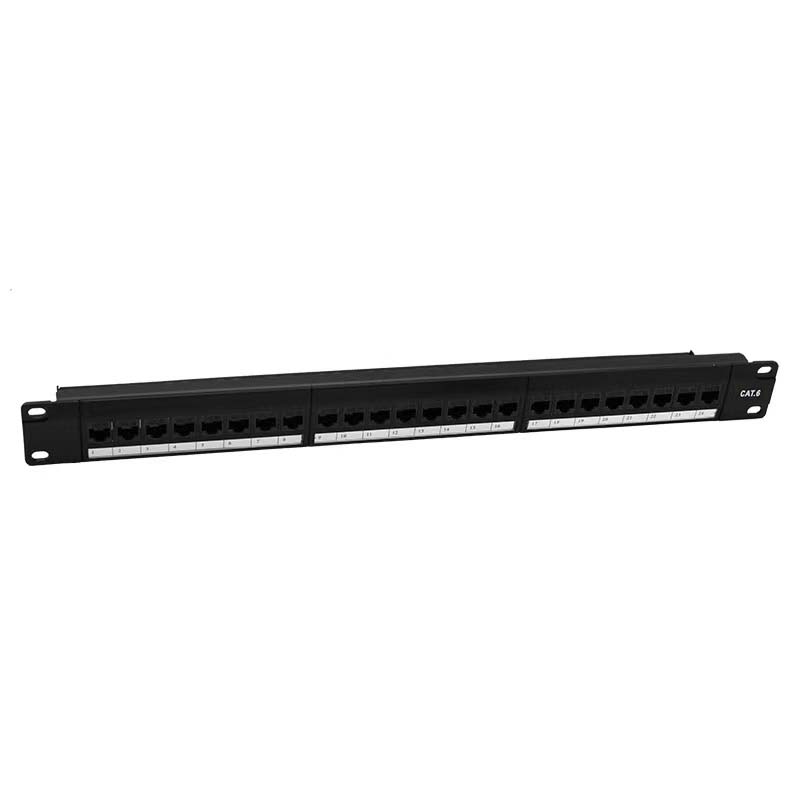 Manufacturers supply Gigabit Category 6 straight-through 24-port cabinet network distribution frame gold-plated socket over-test
