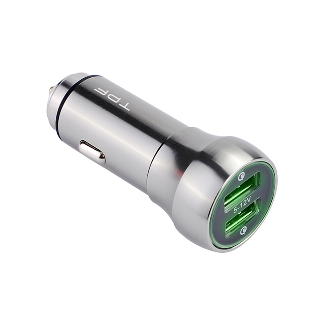 Автомобильное зарядное устройство с двумя USB-портами, 12-24 В, 5-12 В