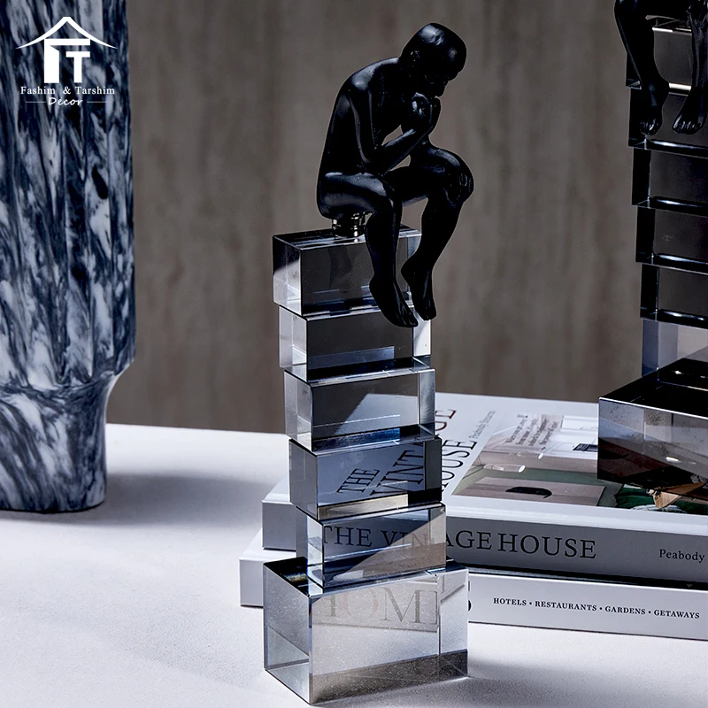 Decorative items handmade fancy home decor abstract ideas Thinker sculpture tabletop decor for home