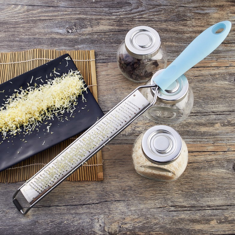 Wholesale Customized Logo High quality Cheese Grater Multifunction Stainless Steel Lemon Zester Fruit & Cheese Zester