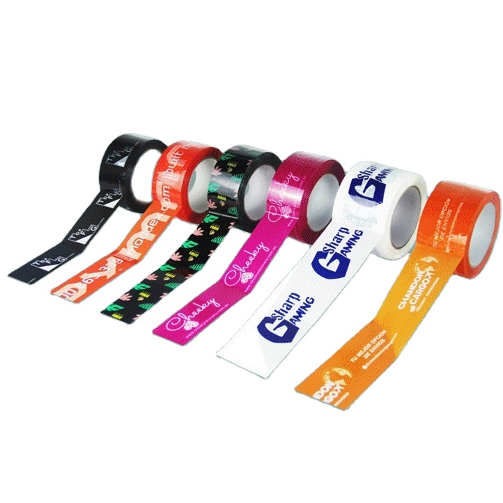 High Quality Cheap Good Price Personalized Branded Customized Printing Black Adhesive Tape for Packaging with Logo Design