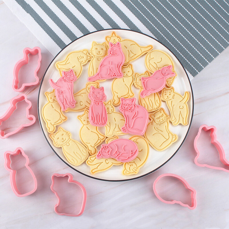New Cat Shape DIY Sugar Paste Cookie 3D Biscuit Mould