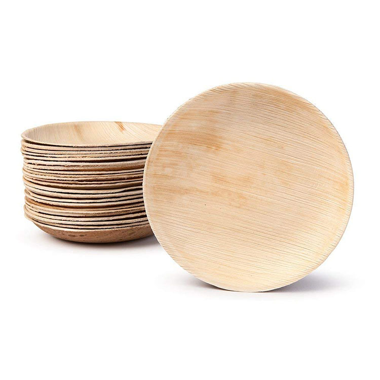 Reuseable Compostable 10 Inch Hot Sale Christmas Natural Leaf Palm Leaf Plates Eco Biodegradable Disposable Bamboo Plates
