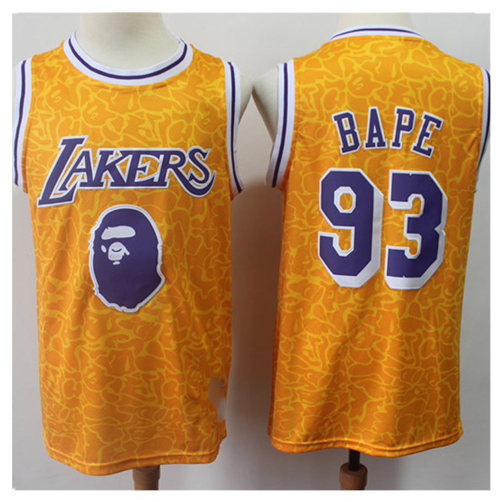 Bape Джерси для мужчин 93 23 Bape Брайант баскетбольный Джерси сшитые баскетбольные Джерси