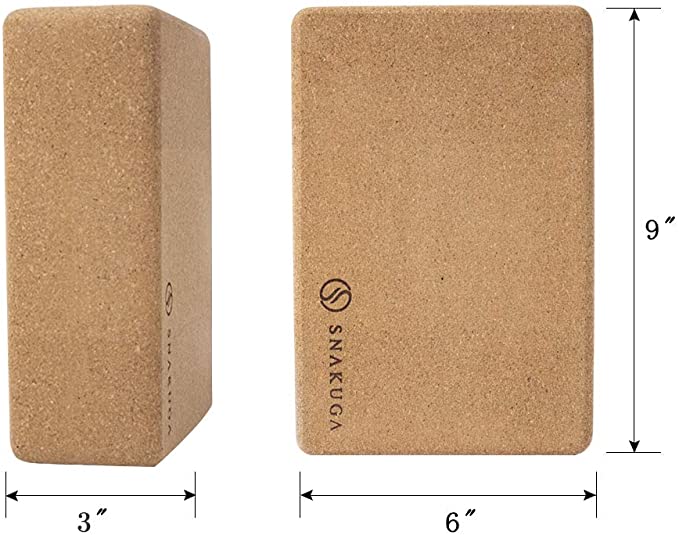 3x6x9 Inch Custom Logo Recyclable eco friendly Wholesale Cork Yoga Block