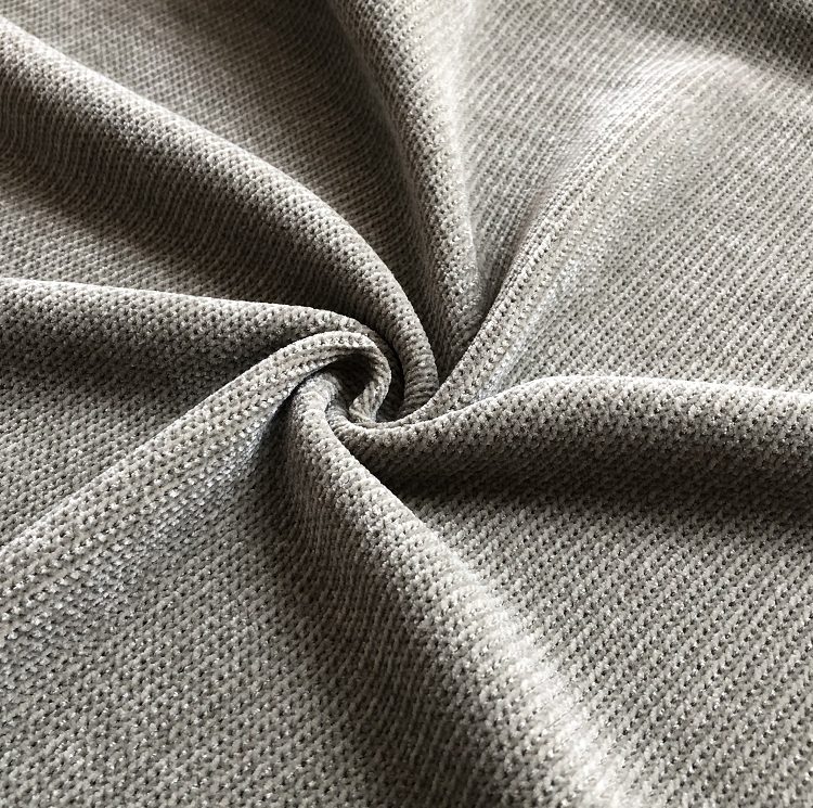 Stripe chenille knit fabric for winter women soft sweater