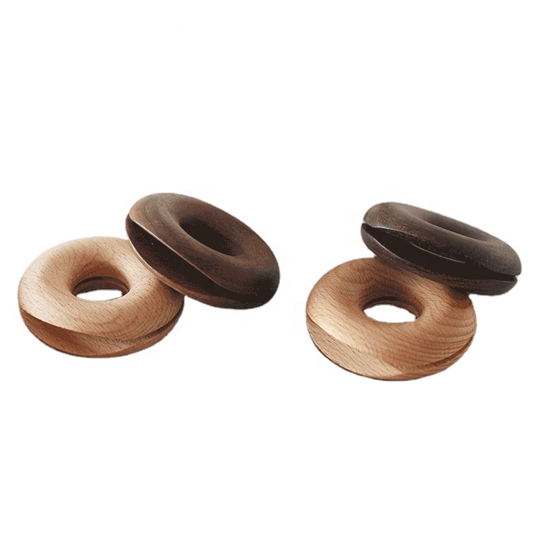 Creative wooden doughnut sealing clip Snack sealing clip Solid wood mouth sealer for household food packaging