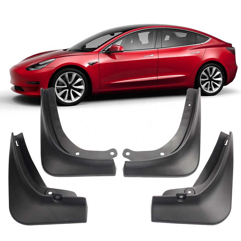 Брызговики для Tesla Model 3, черные, 4 шт. в упаковке