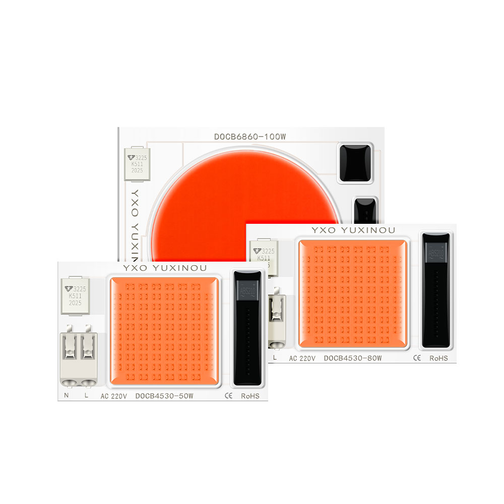 AC 220V Hydroponice Ceramic DOCB LED Grow Light Chip Hydroponice 80W For Indoor Grow Lighting