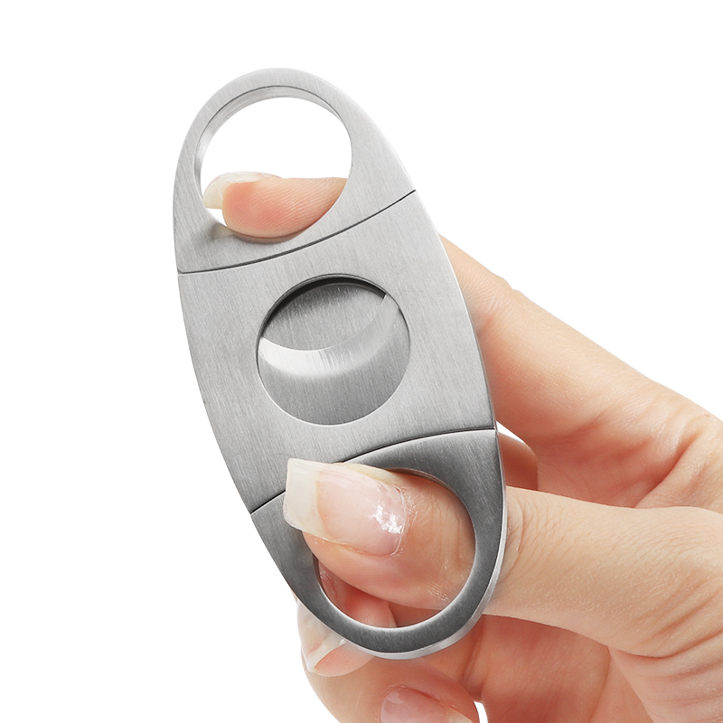Futeng luxury metal cigar cutter v shaped custom logo stainless steel portable cigar scissor smoking accessories