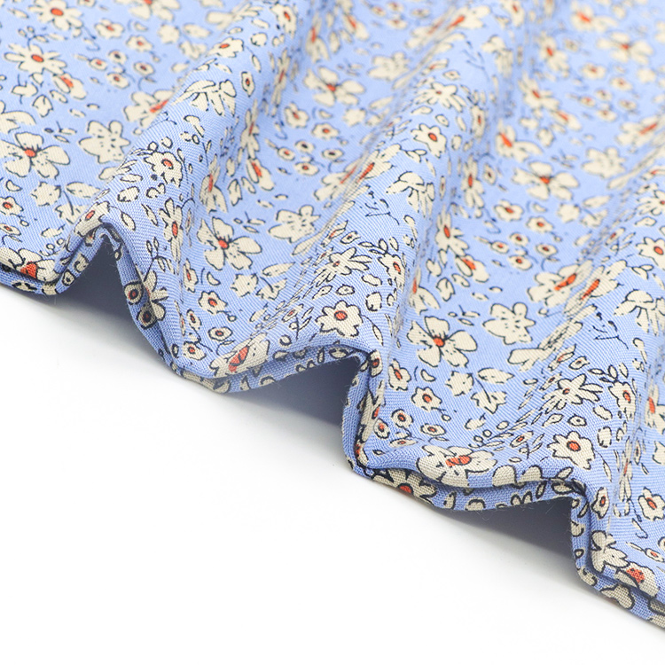 Sustainable woven soft custom flower floral pattern custom design 100% polyester digital printing fabric