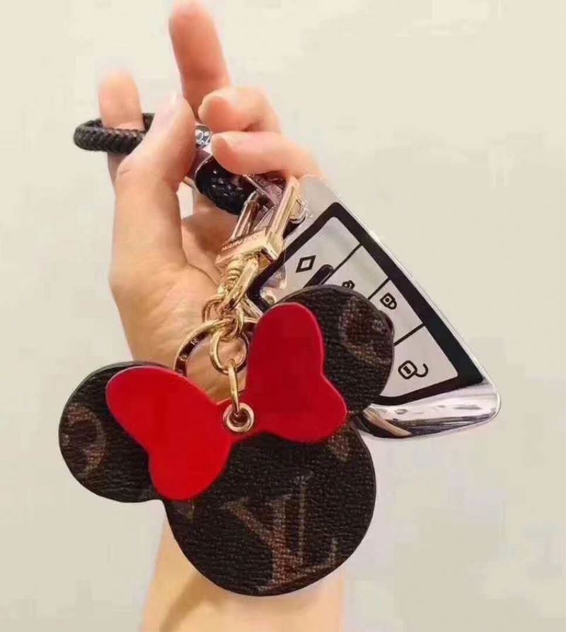 New Style Cute Luxury Genuine Leather Key Chain For Women Key Ring Accessories Keychain
