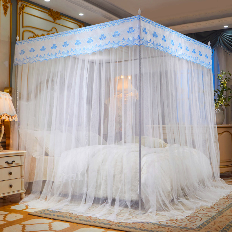 High Quality Gradual Color Track Style bed canopy polyester retractable Mosquito Net