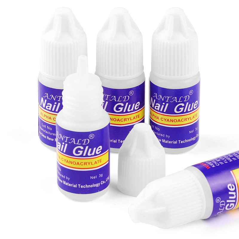 5 Pcs/Lot 3g High Quality Professional Salon Clear Nail Glue Bottle With Brush Tools Art Beauty Lady Fast Drying For False Tip