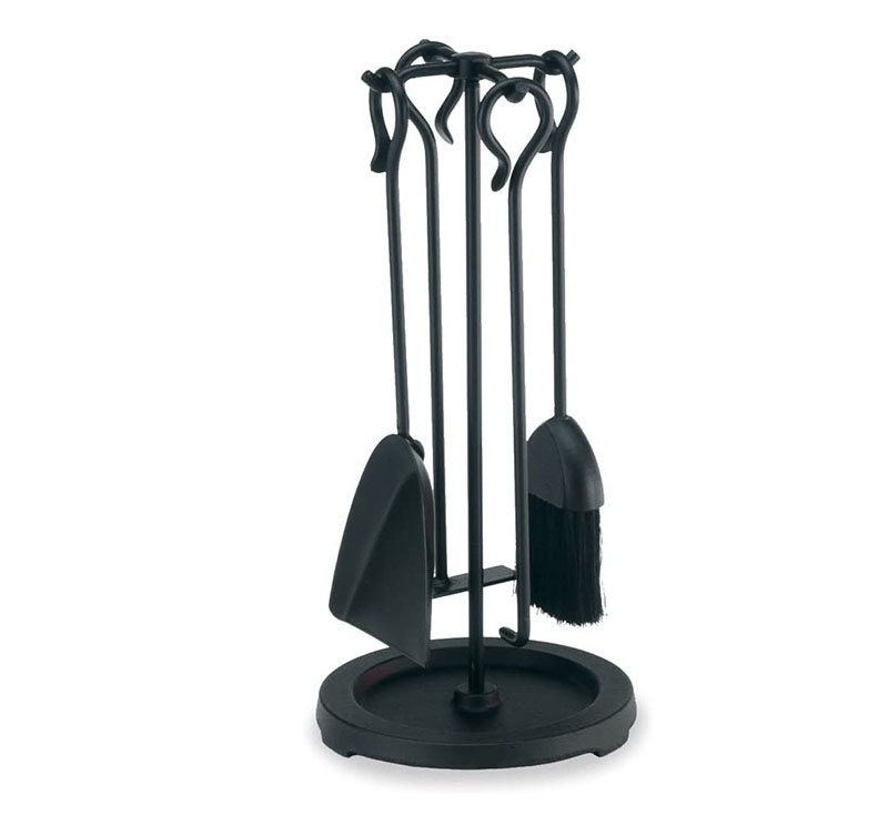 Amazon Best Selling Fireplace Accessory Round Modern 5PCS High Quality Metal Fire Tools Set Hanging