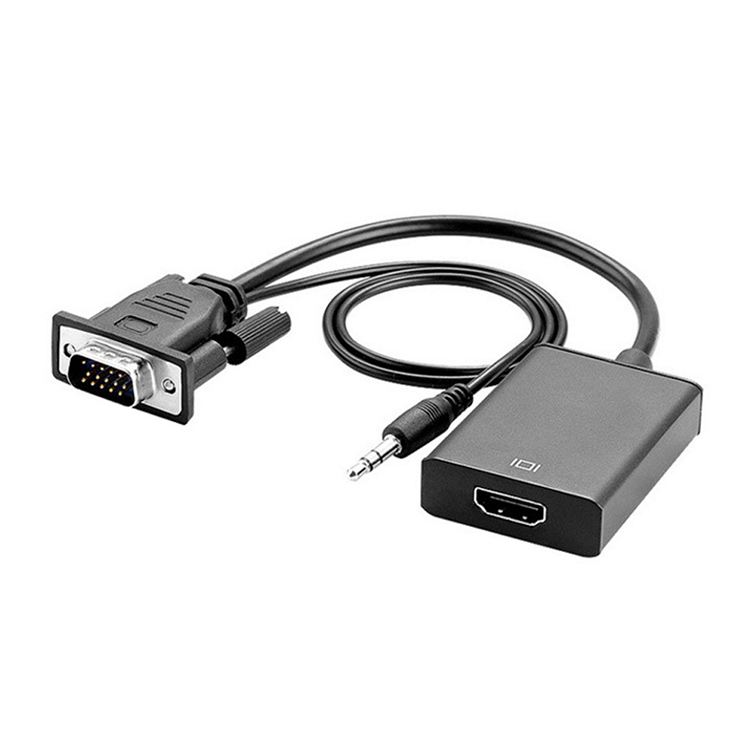 Оптовая продажа VGA мужчин и женщин HDMI конвертер адаптер с 3,5 мм стерео кабель видеографической матрицы для портативных ПК с HDTV проектором ps4