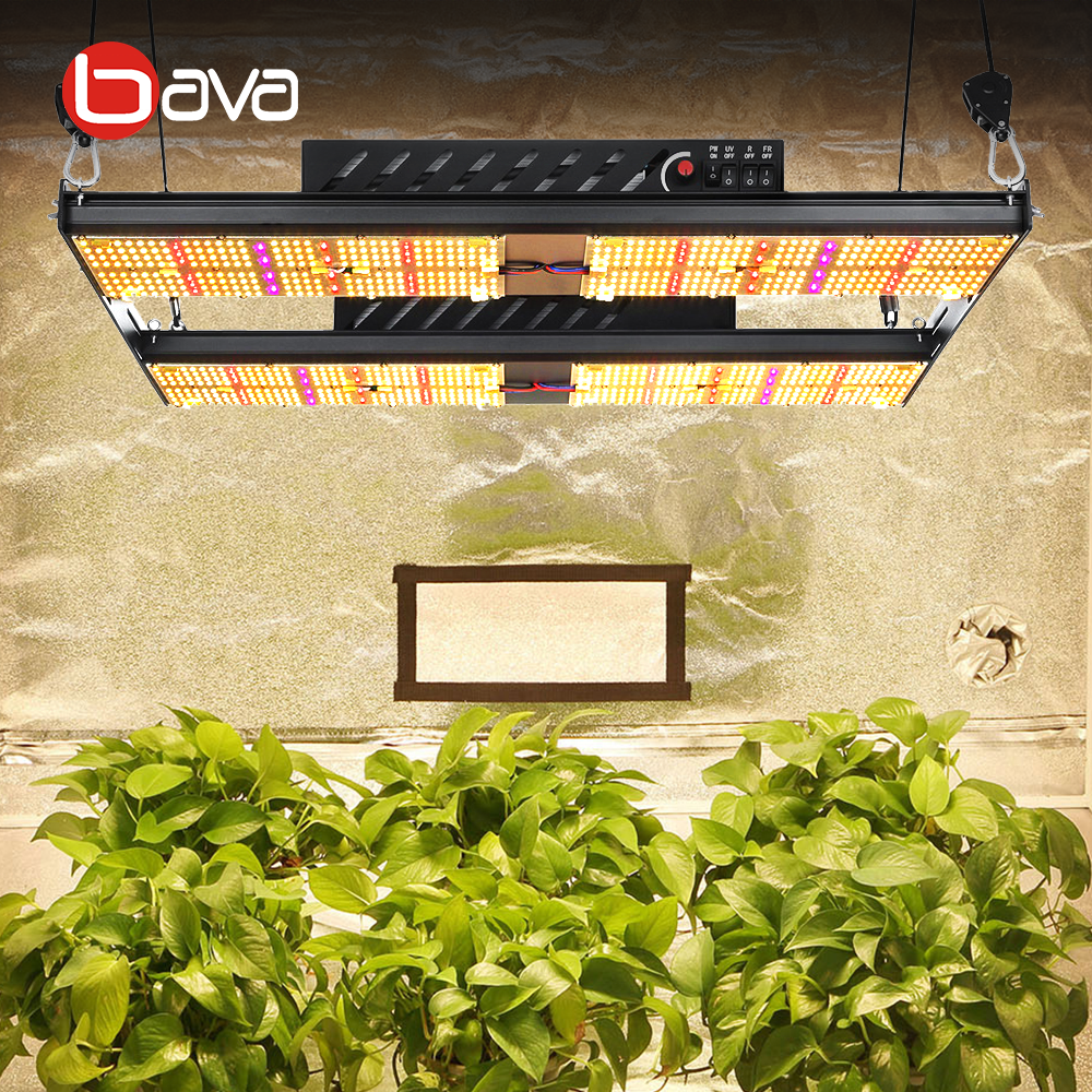 Bava Популярные 480w quantum Samsung LM301h полный спектр Красный 660nm IR730nm uv385nm гидропонной led лампа для рассады с 4 переключатели